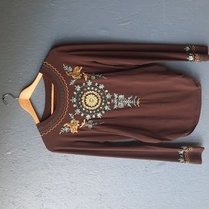 Double D Ranch L Brown top